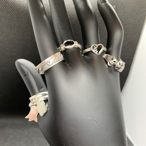 LOT of Sterling Silver SIZE 8 Vintage rings